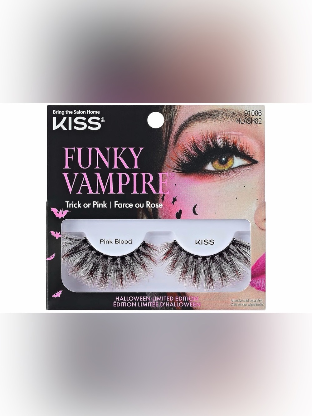 KISS Funky Vampire Pink Blood False Eyelashes
